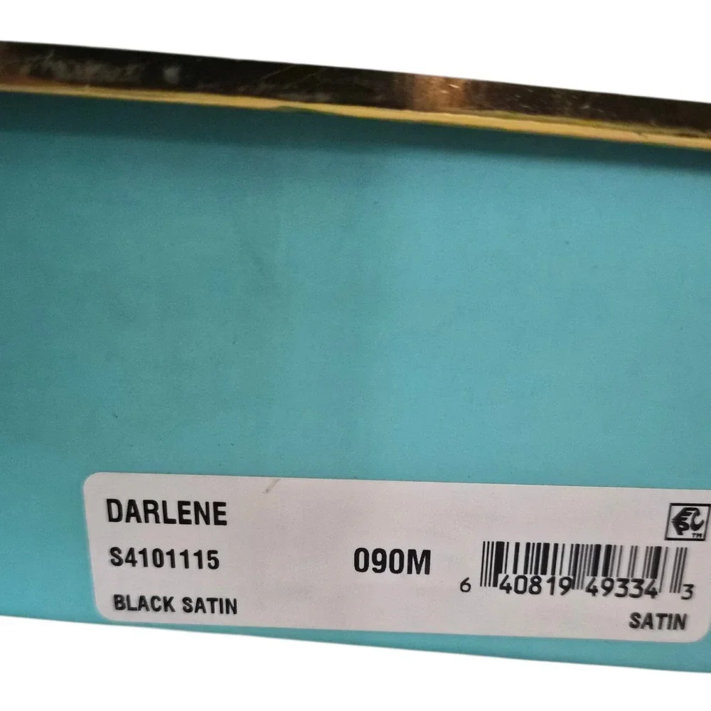 Kate Spade Darlene Satin‎ Mules Black Pointed Toe Size 9 Classic - Picture 9 of 9